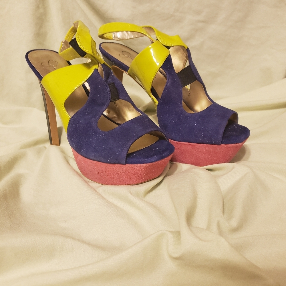 Jessica Simpson Multi Colored Heels
